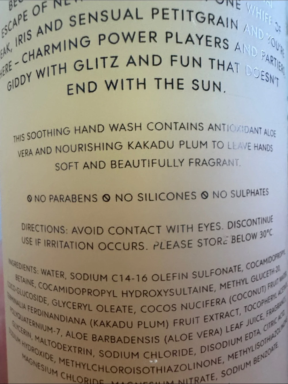 Glasshouse The Hamptons Hand Wash Teak & Petitgrain NEW
